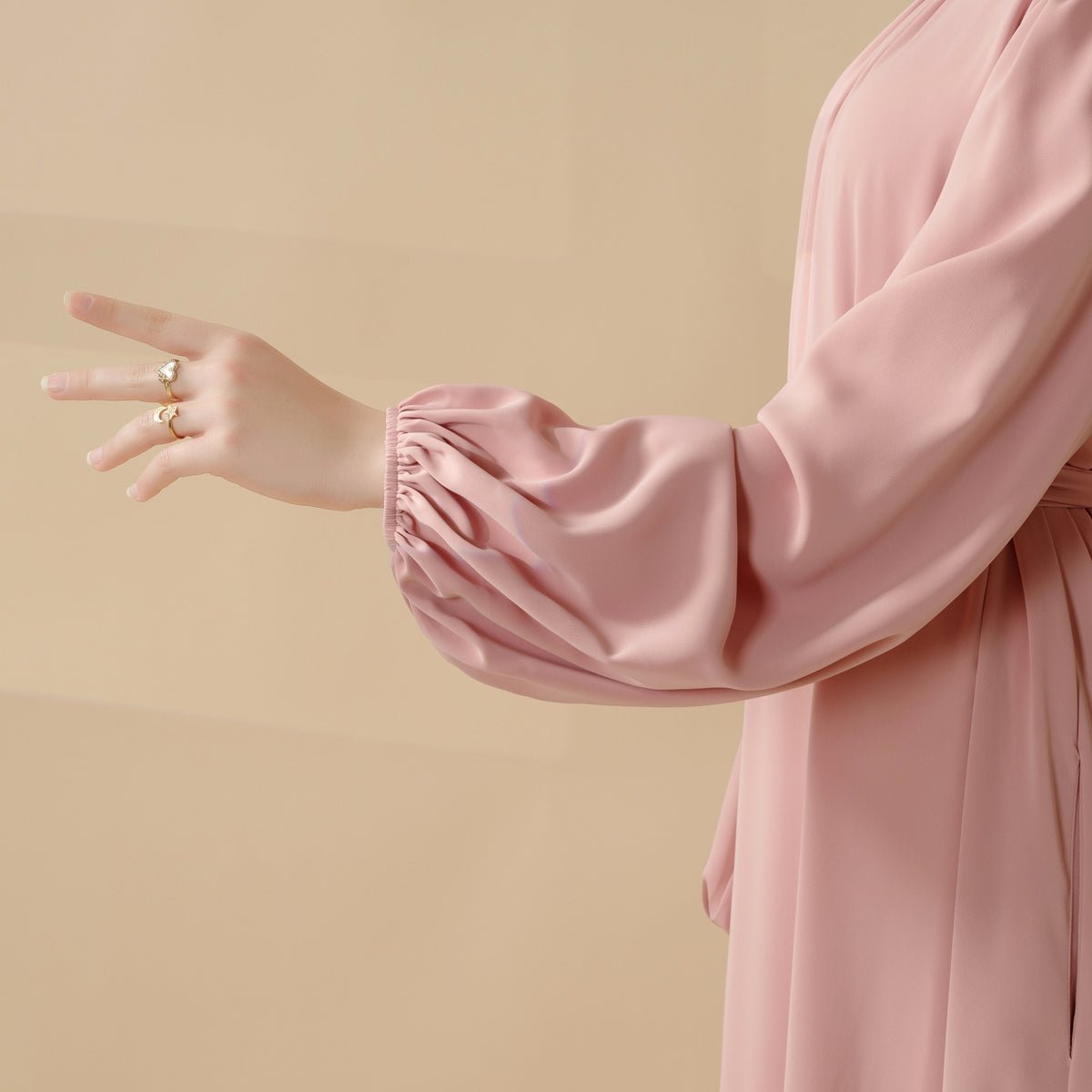 Candy Color Pleated Abaya | Must - have Essential Basic Dress (MA142) - Mariam's Collection