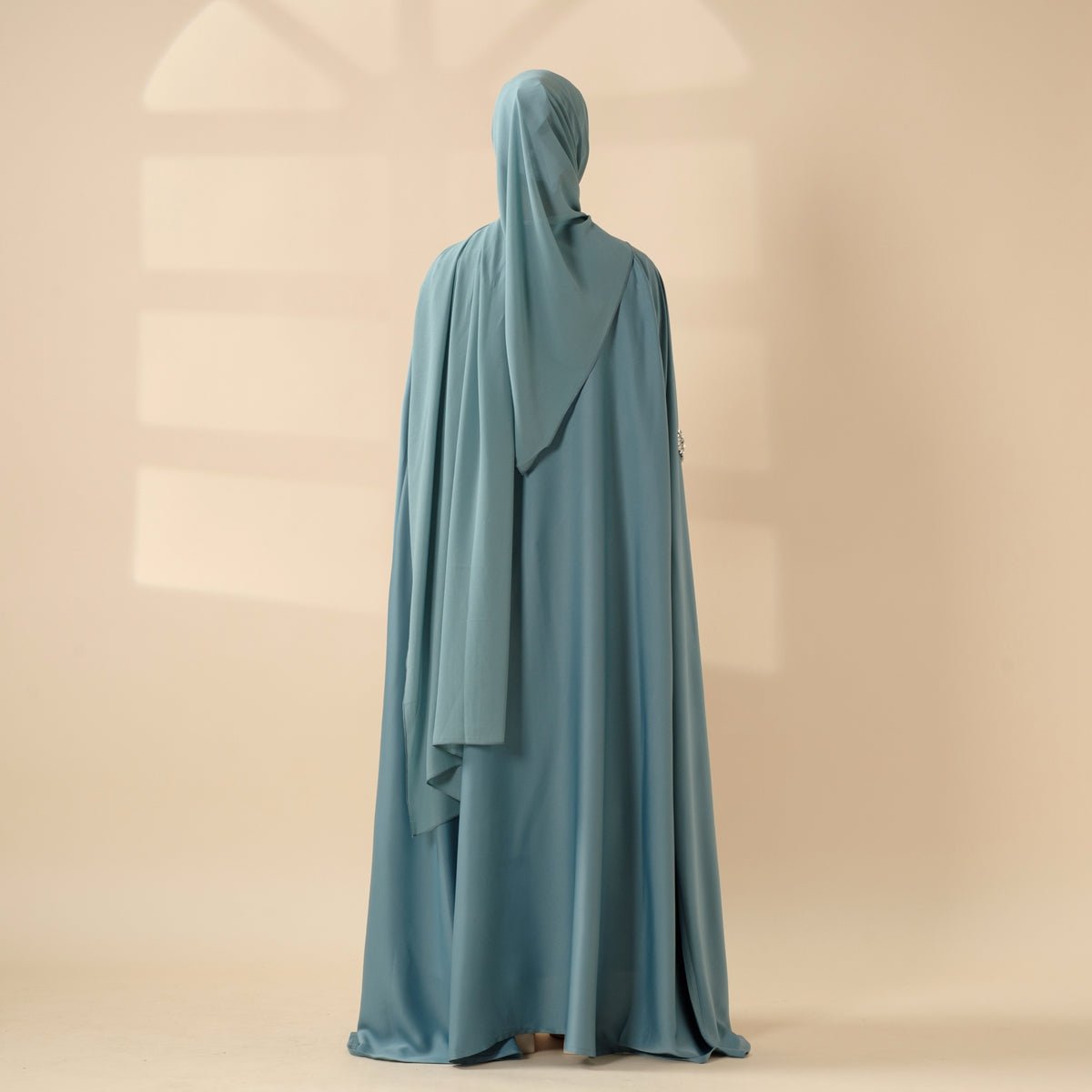 Cape Abaya, Haute Couture Heavy Rhinestone Abaya (MOA067) - Mariam's Collection