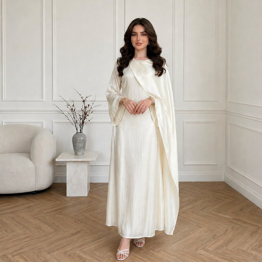 Cape Sleeve Maxi Dress(MS502) - Mariam's Collection