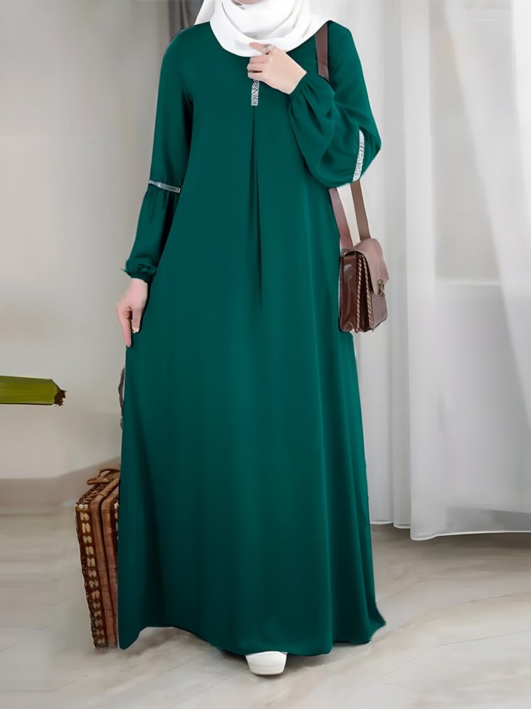 Casual Versatility Abaya with Delicate Sequin Details (MA150) - Mariam's Collection