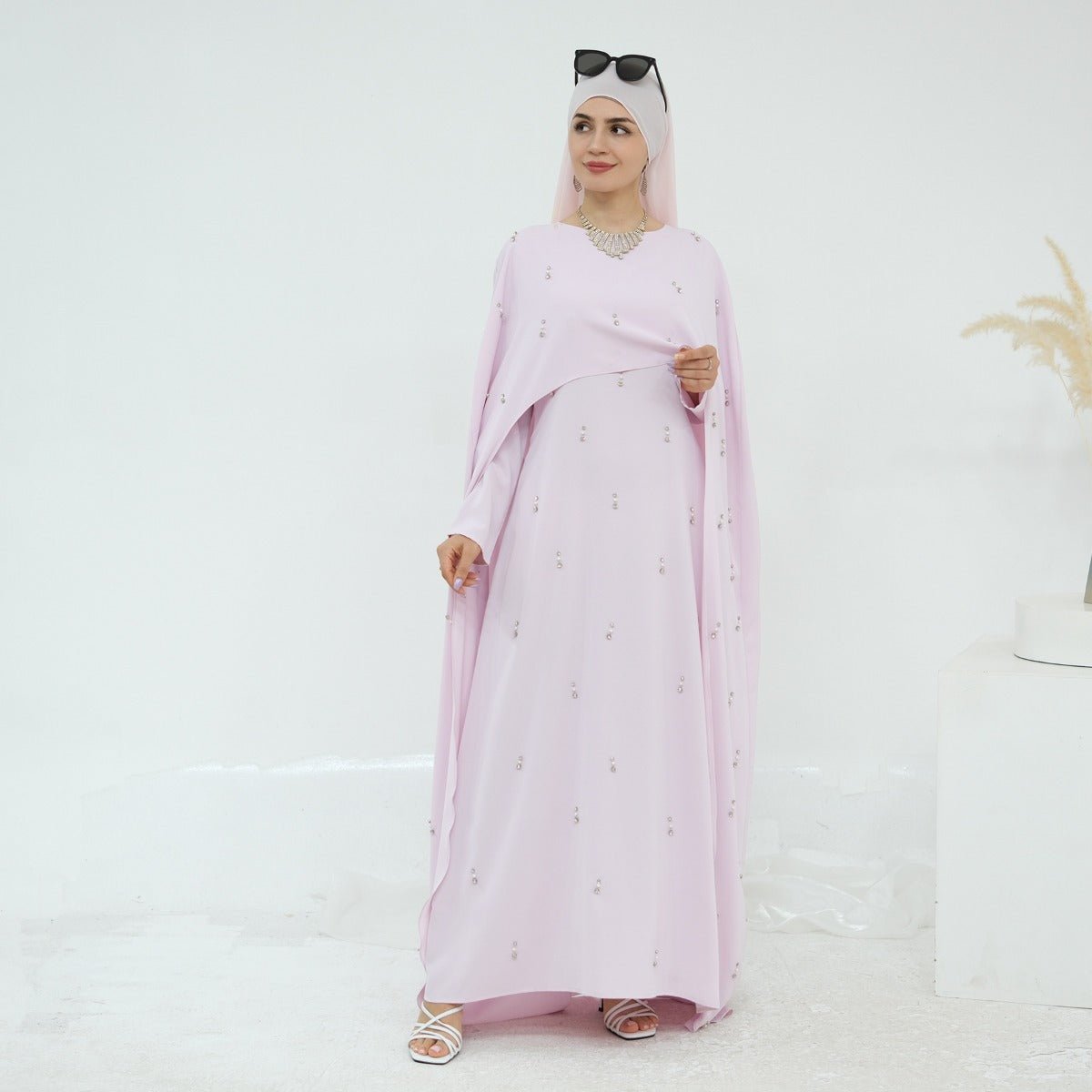 Celestial Beaded Luxury Muslim Abaya Set | Modest Dresses with Beading Detailing (MA266) - Mariam's Collection