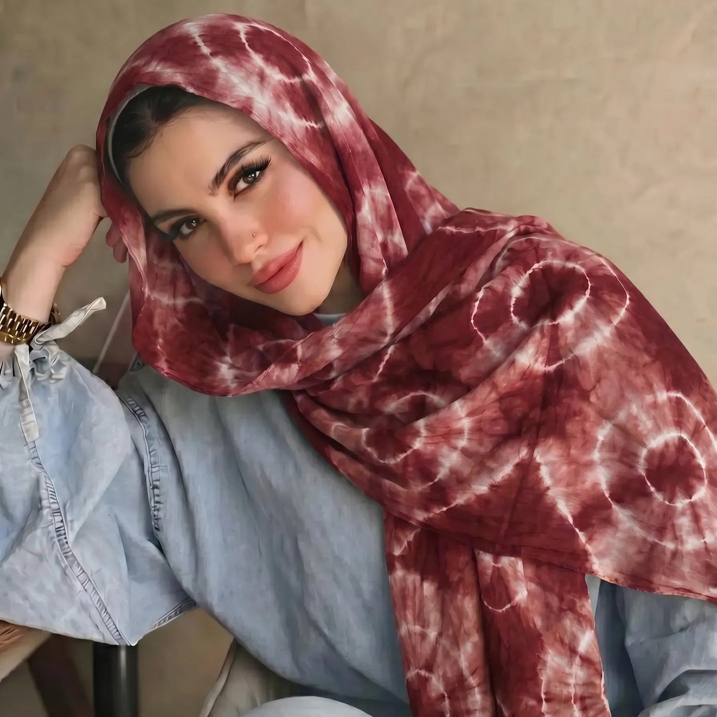 Tie-Dye Hijab Scarf(MH225)