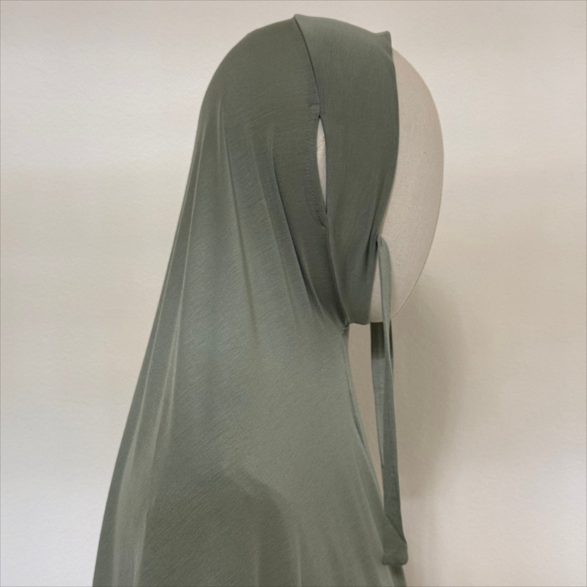 Cotton Modal Long Tail Hijab – Non-Slip, Breathable Instant Hijab (MH226) - Mariam's Collection