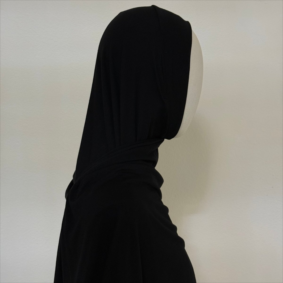 Cotton Modal Long Tail Hijab – Non-Slip, Breathable Instant Hijab (MH226) - Mariam's Collection