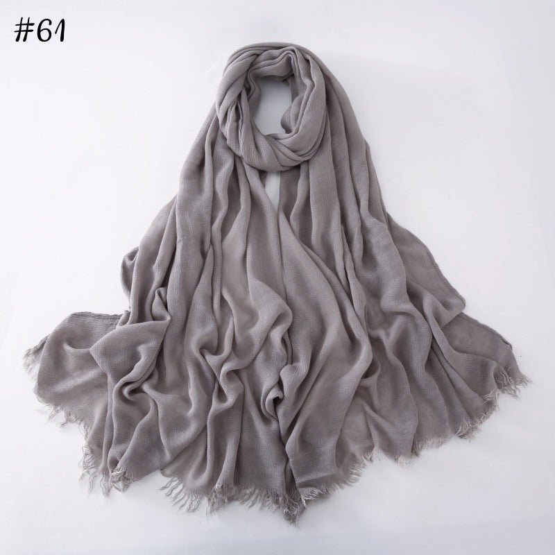 Cotton Tassel Hijab | Crepe Tassel Hijab (MH086) - Mariam's Collection