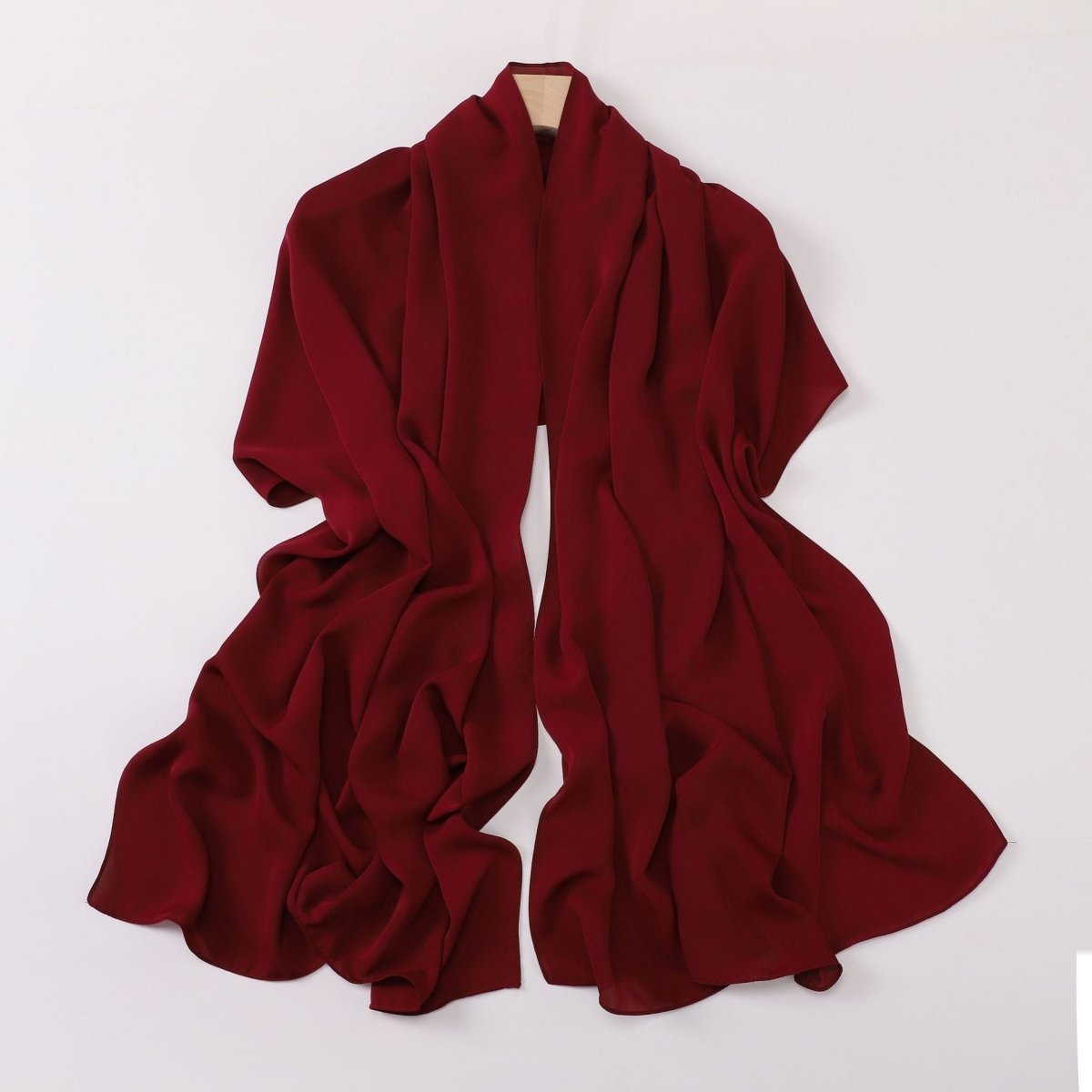 Crinkle - Resistant Long Hijab Silk - Like Hijab (MH154) - Mariam's Collection