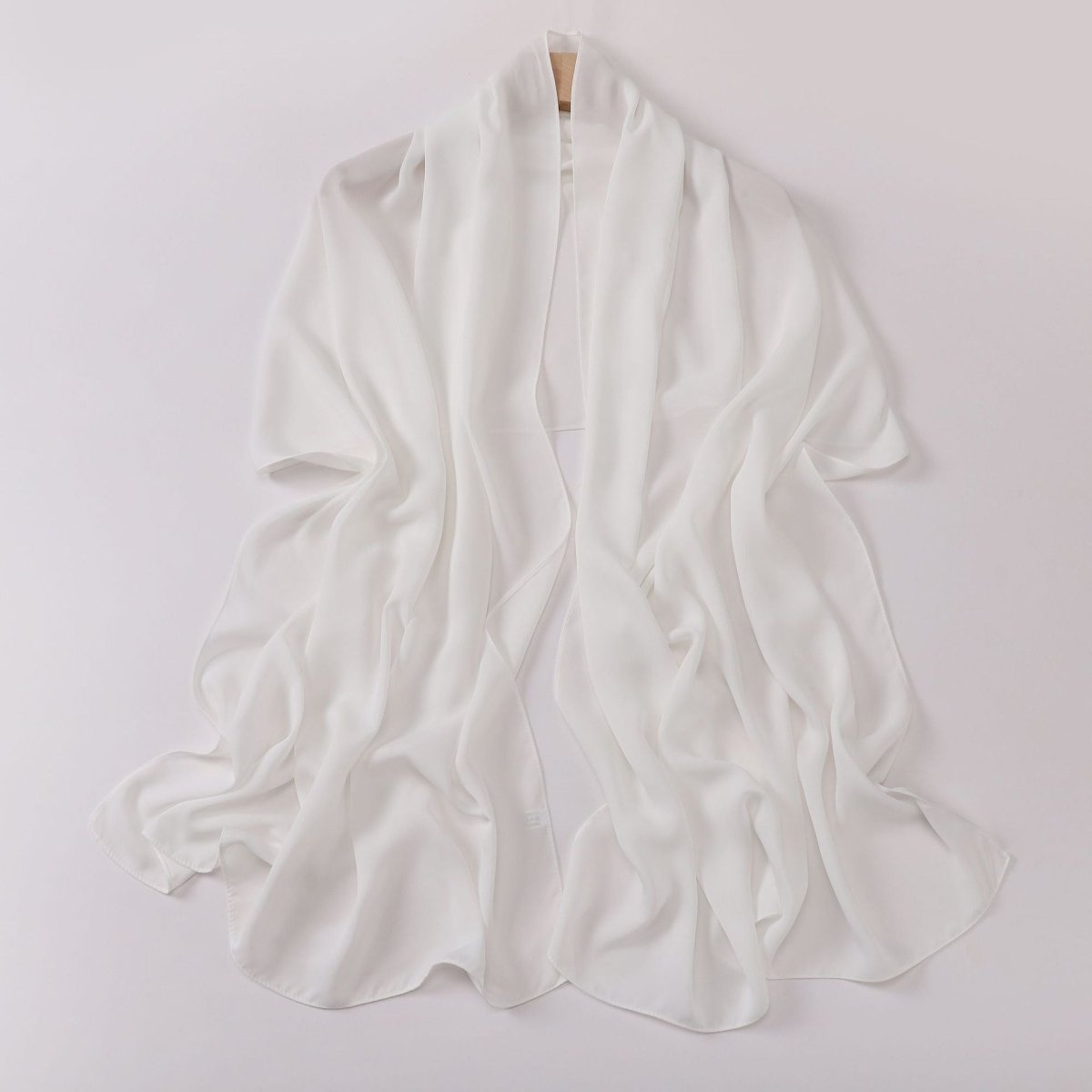 Crinkle - Resistant Long Hijab Silk - Like Hijab (MH154) - Mariam's Collection