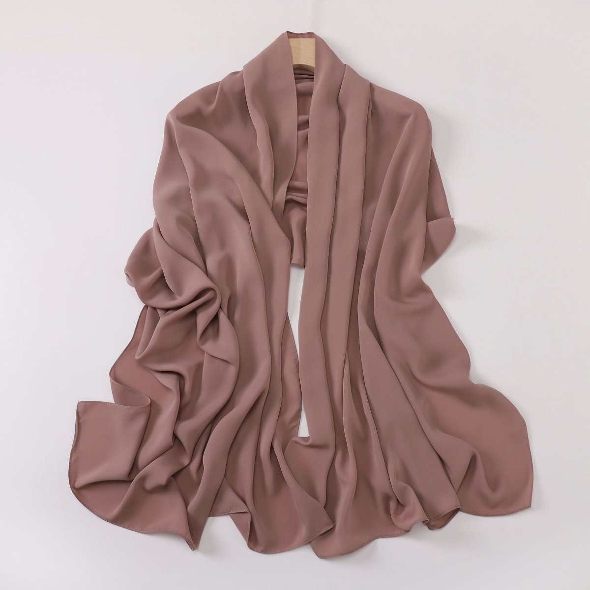 Crinkle - Resistant Long Hijab Silk - Like Hijab (MH154) - Mariam's Collection