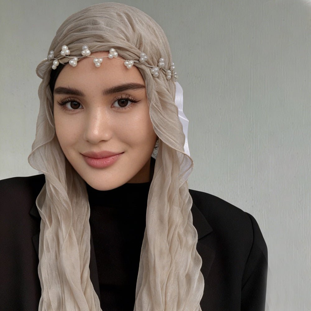 Crinkle Shimmer Hijab(MH228) - Mariam's Collection