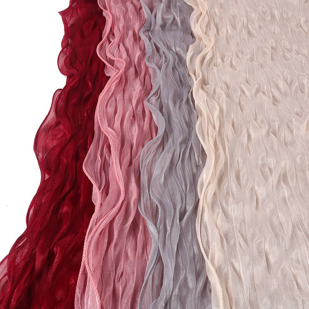 Crinkle Shimmer Hijab(MH228) - Mariam's Collection