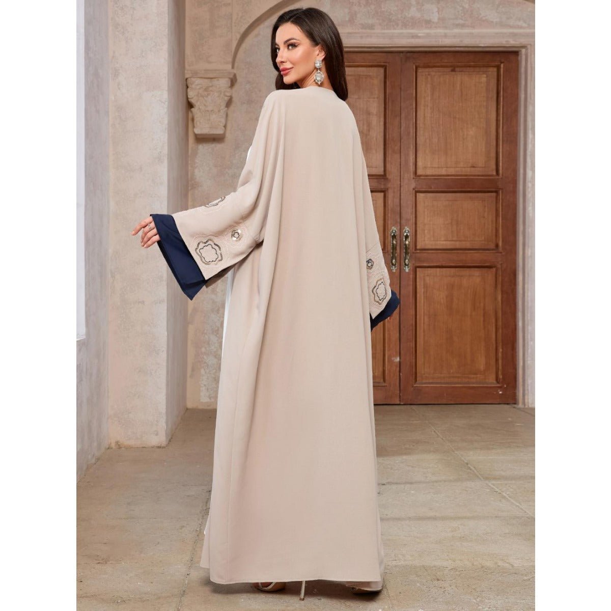 Desert Mirage Cardigan Set | Modest Muslim Luxury Batwing Sleeve Abaya. (MOA182) - Mariam's Collection