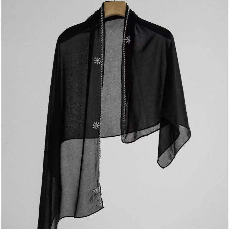 Diamond Elegance Abaya | Luxury Muslim Black Banquet Dress Evening Wear (MOA184) - Mariam's Collection