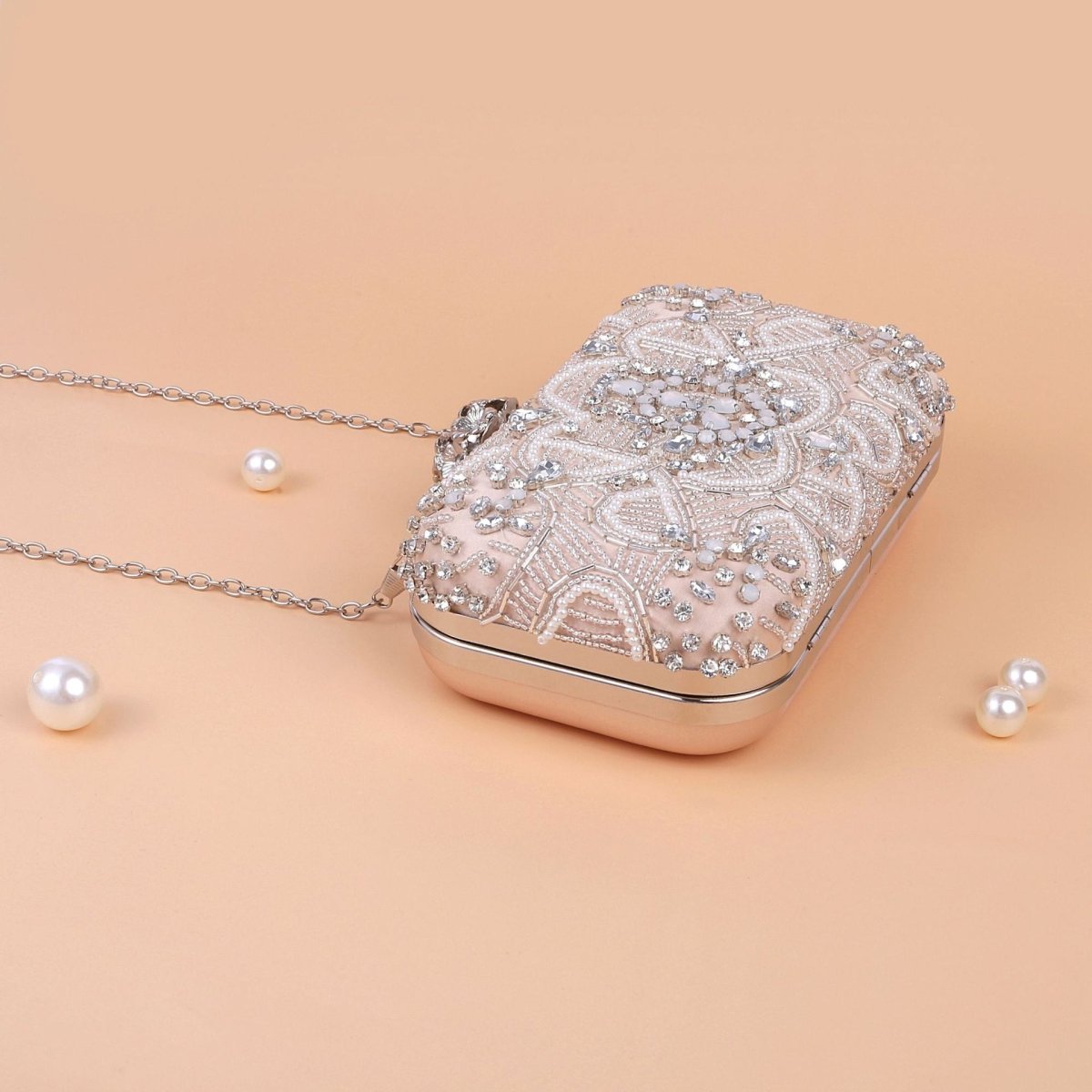 Diamond Embellished Beaded Evening Clutch Bag (MAC302) - Mariam's Collection