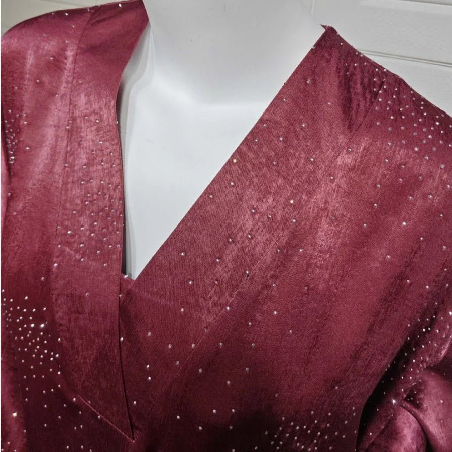 Diamond Embellished Starry Night Abaya | Luxurious Sparkly Maxi Dress (MA287) - Mariam's Collection