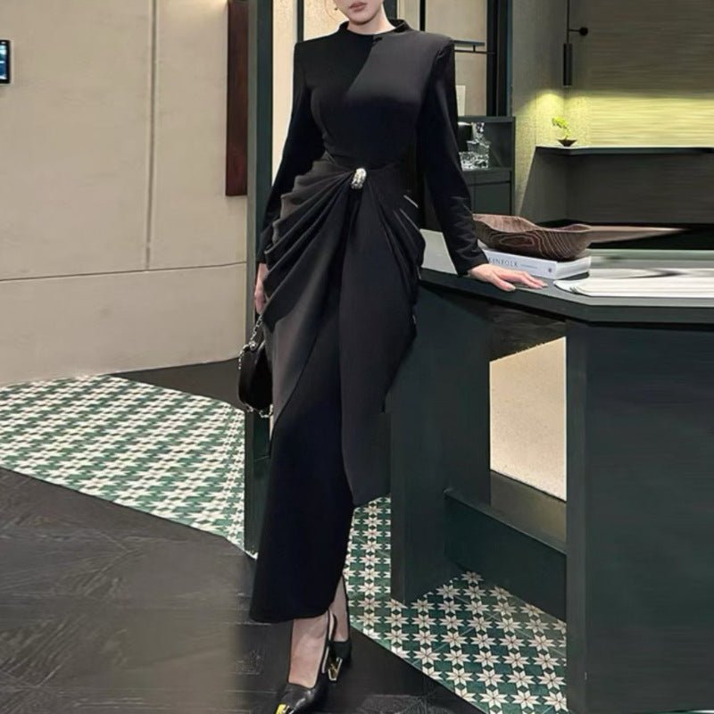 Draped Jersey Maxi Dress – Formal Occasion Jersey Abaya