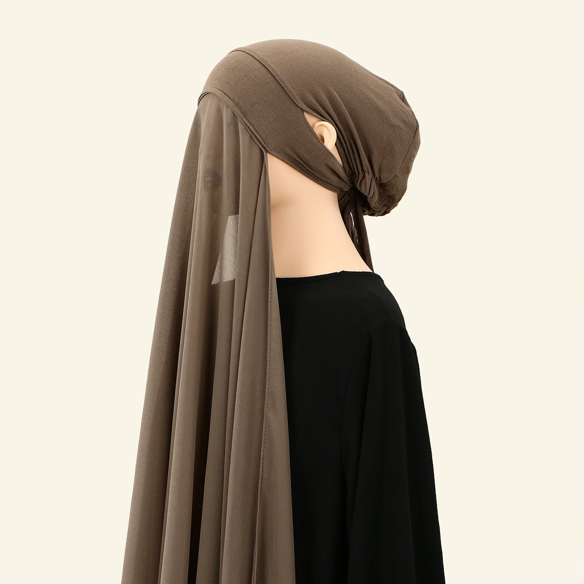 Elegance Modest Hijab Scarf with Ear Holes & Adjustable Undercap (MH156) - Mariam's Collection