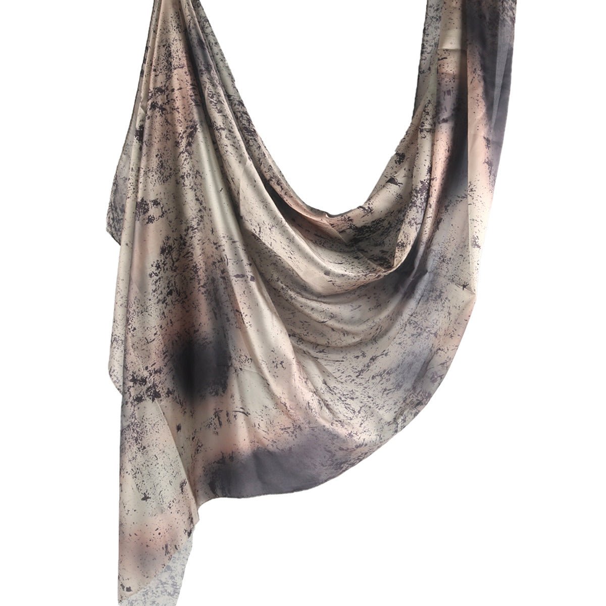 Elegance Satin Marble Print Hijab (MH172) - Mariam's Collection