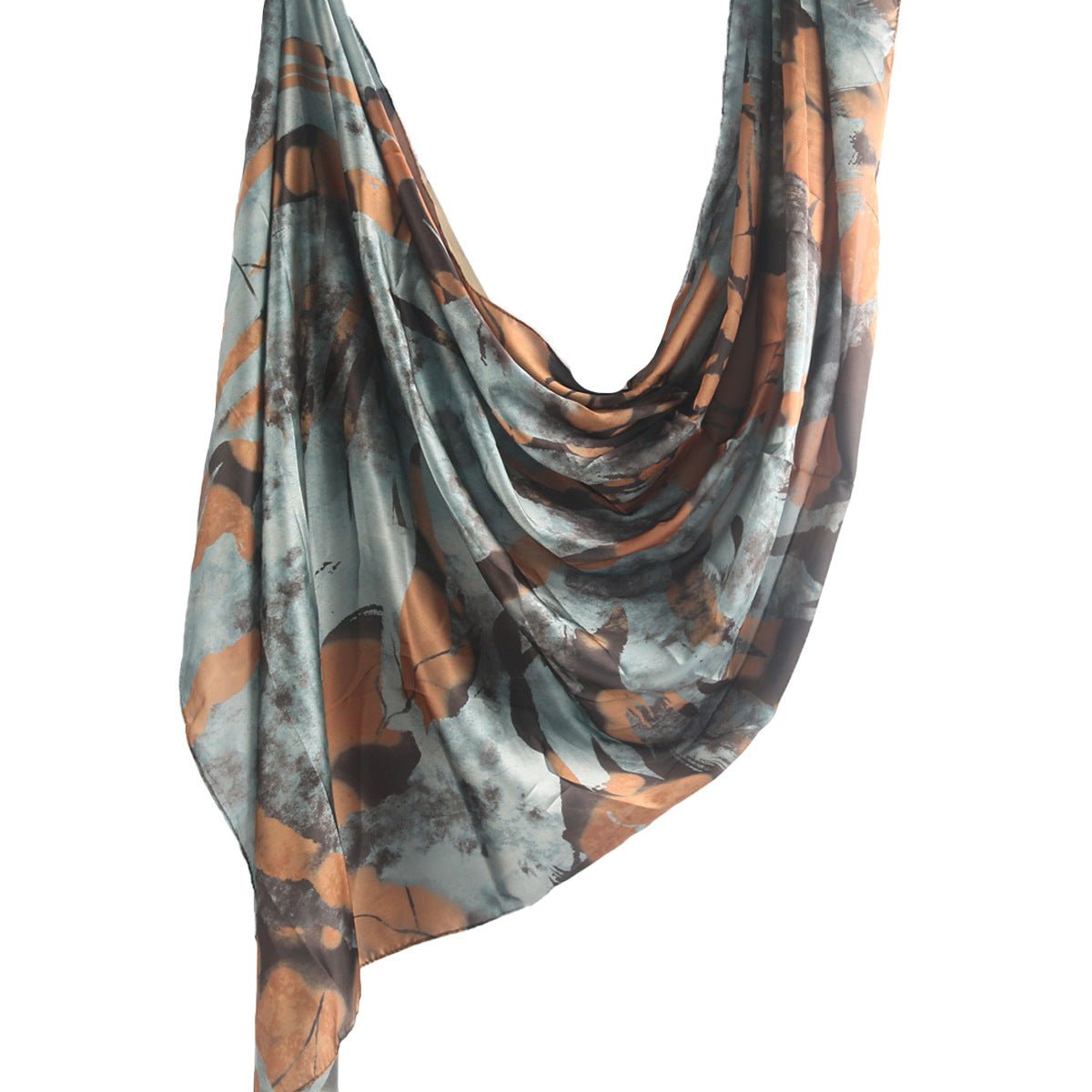 Elegance Satin Marble Print Hijab (MH172) - Mariam's Collection