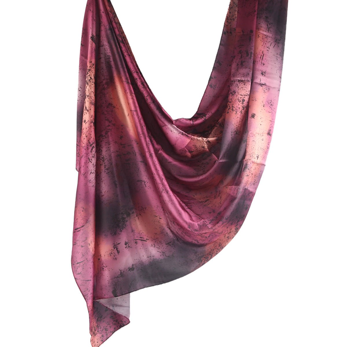 Elegance Satin Marble Print Hijab (MH172) - Mariam's Collection