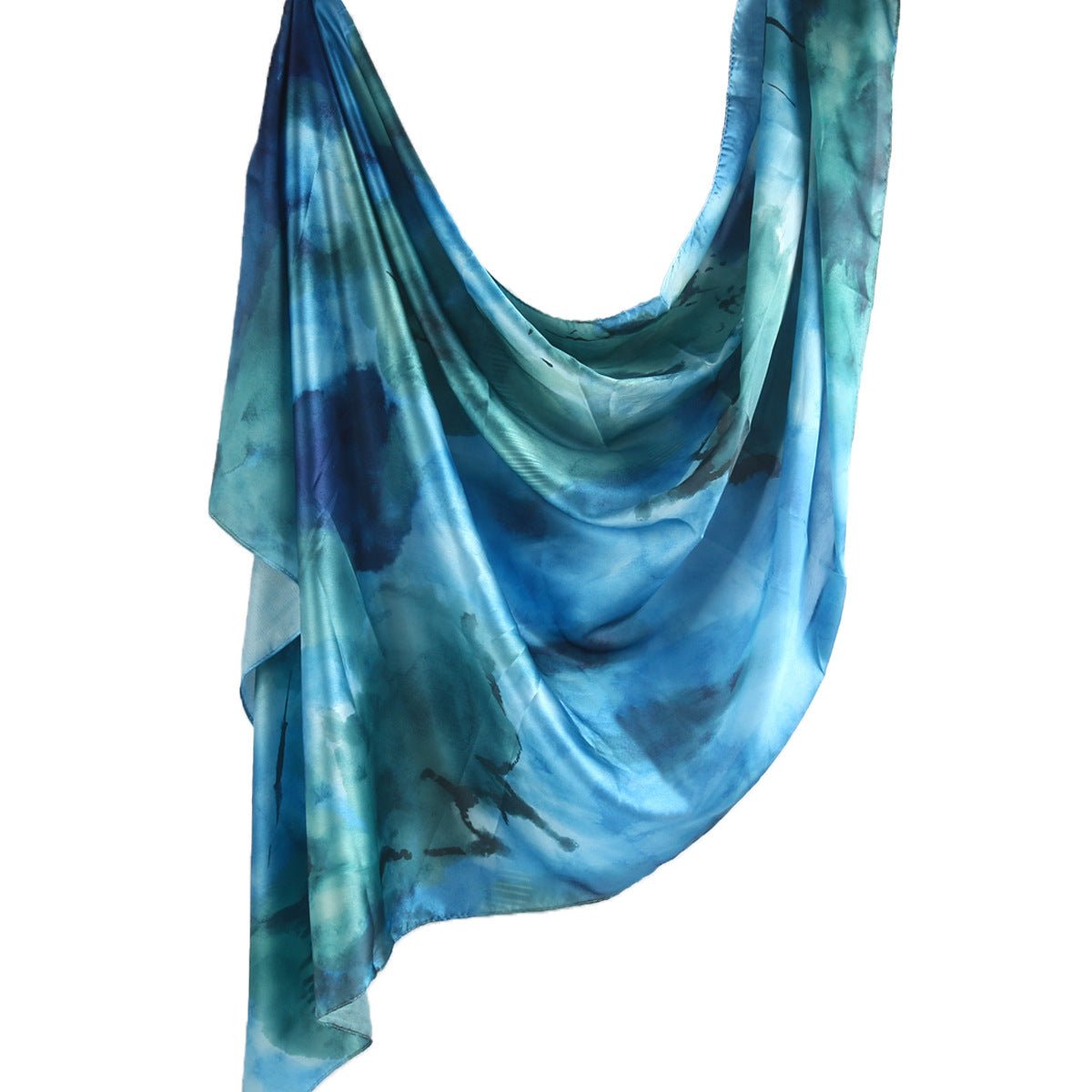 Elegance Satin Marble Print Hijab (MH172) - Mariam's Collection