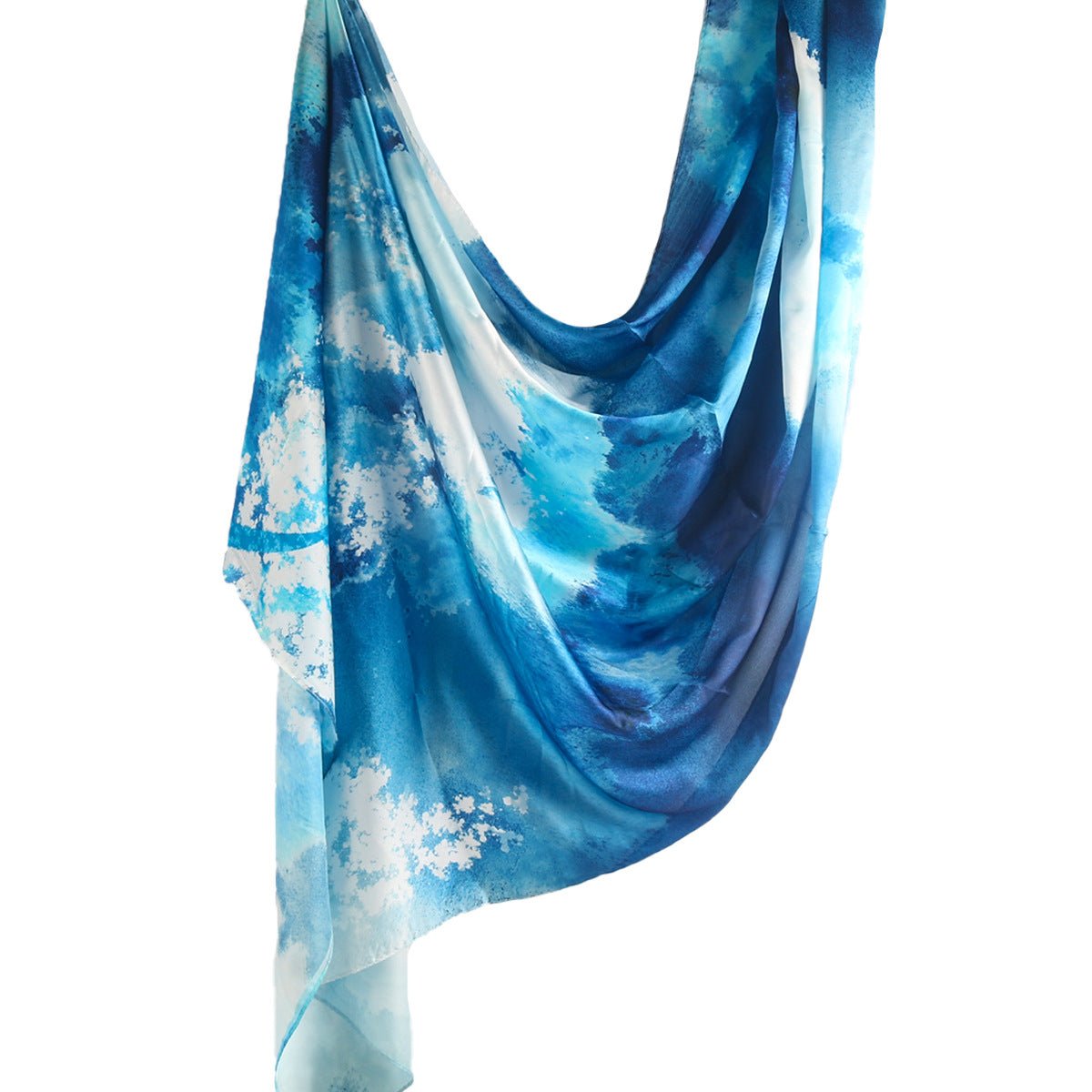 Elegance Satin Marble Print Hijab (MH172) - Mariam's Collection