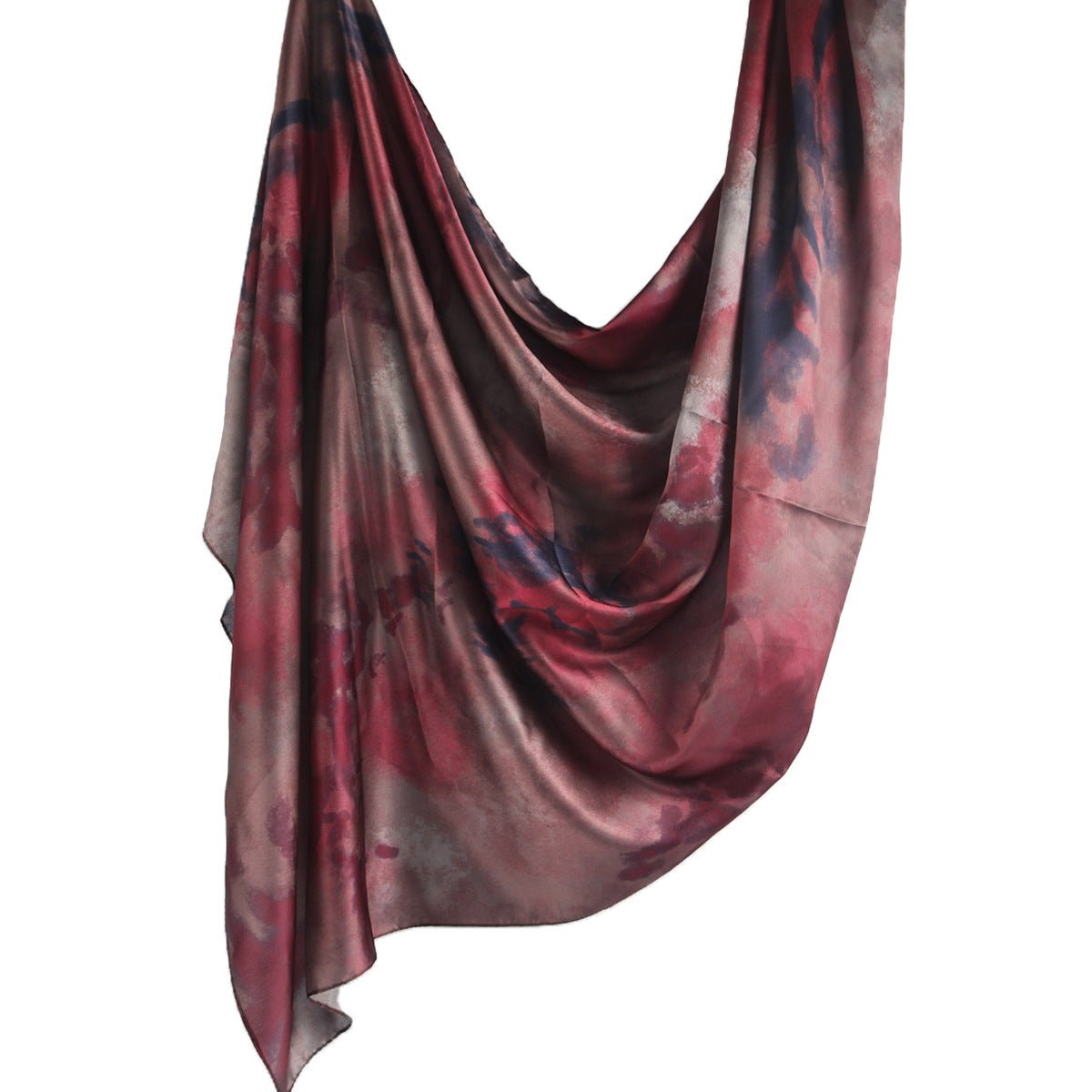Elegance Satin Marble Print Hijab (MH172) - Mariam's Collection