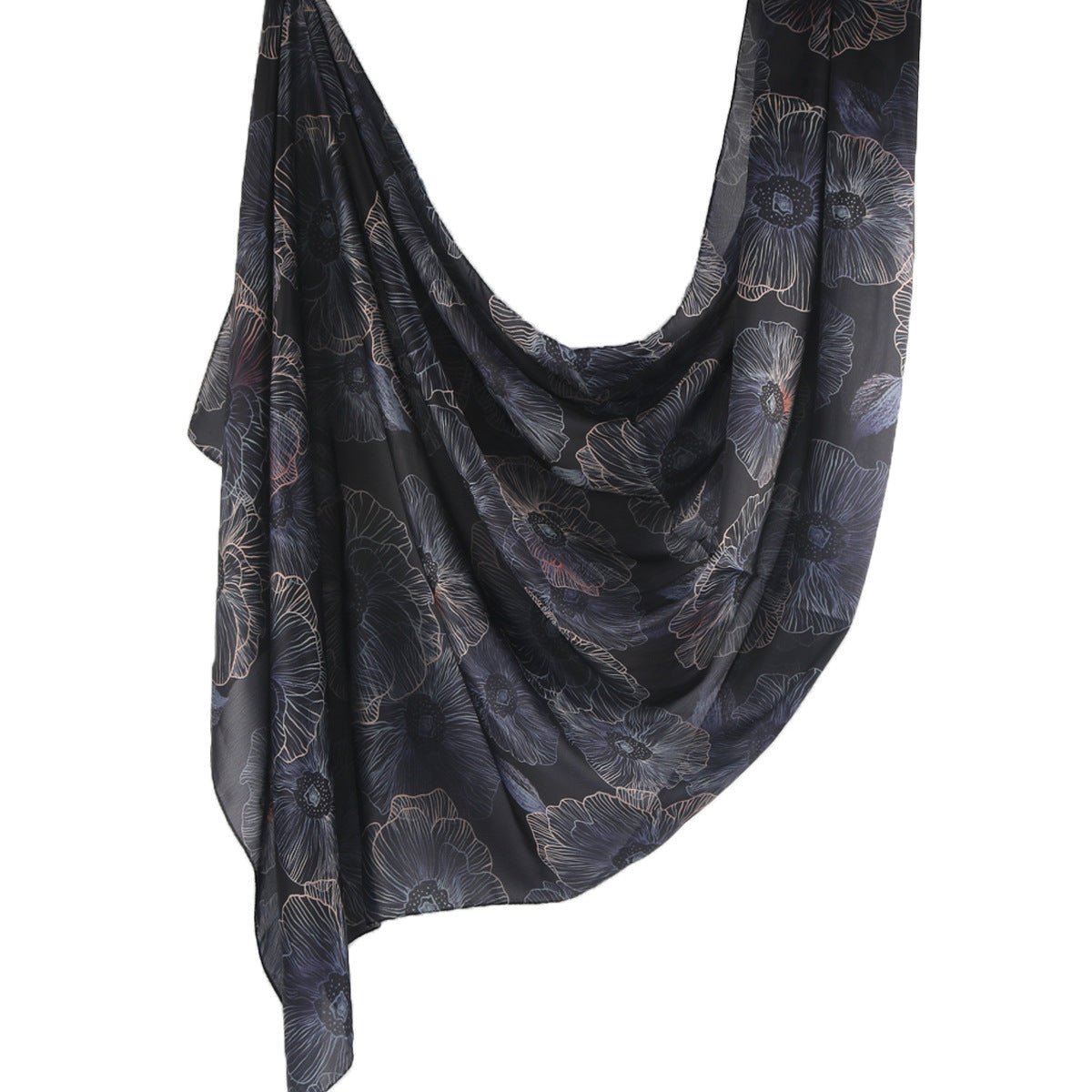 Elegance Satin Marble Print Hijab (MH172) - Mariam's Collection