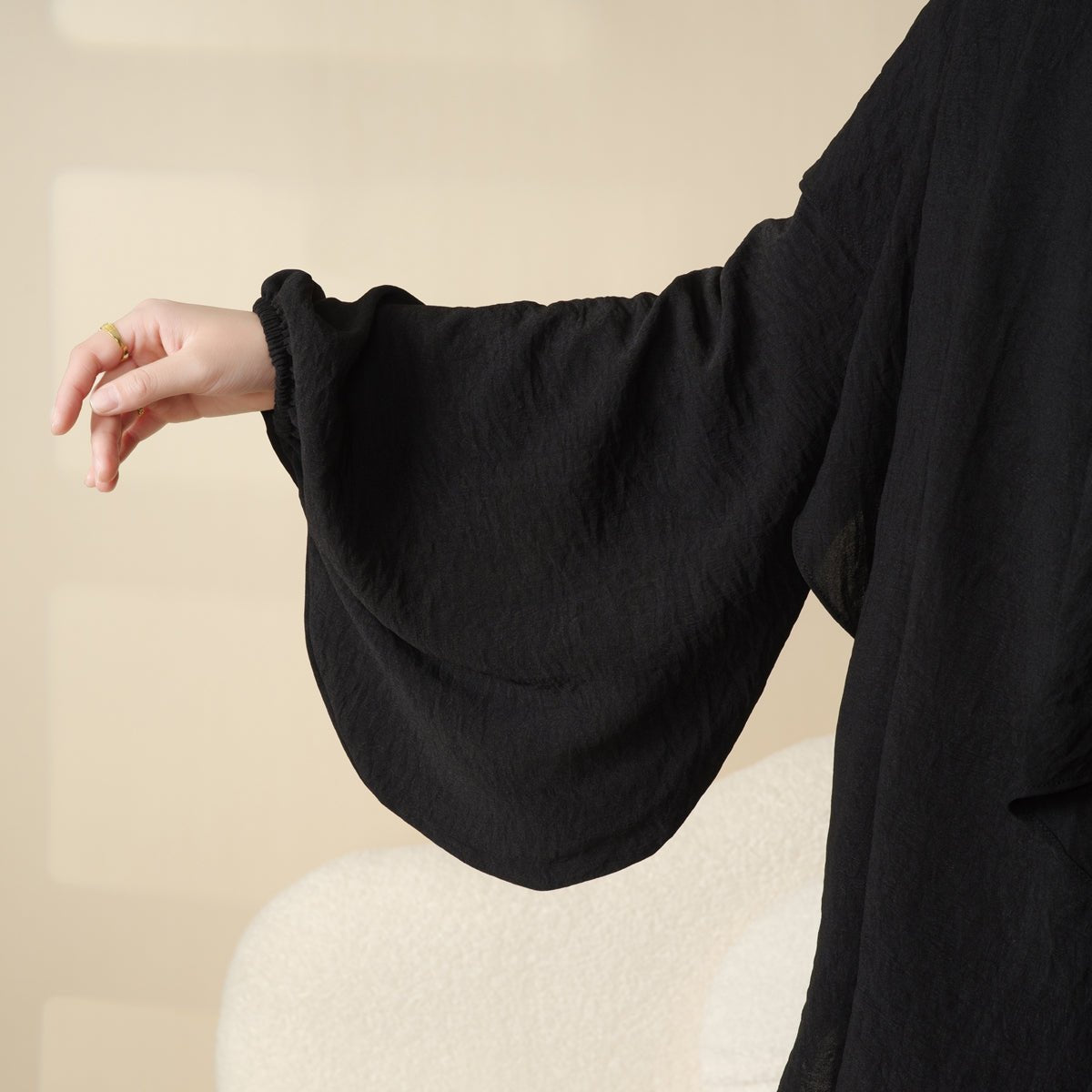 Elegant 2 - Piece Crepe Abaya & Khimar Set (MK008) - Mariam's Collection