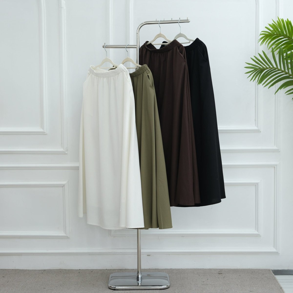 Elegant Asymmetric Top & Maxi Skirt Set | Cotton Linen Two - Piece Outfit(MS184) - Mariam's Collection