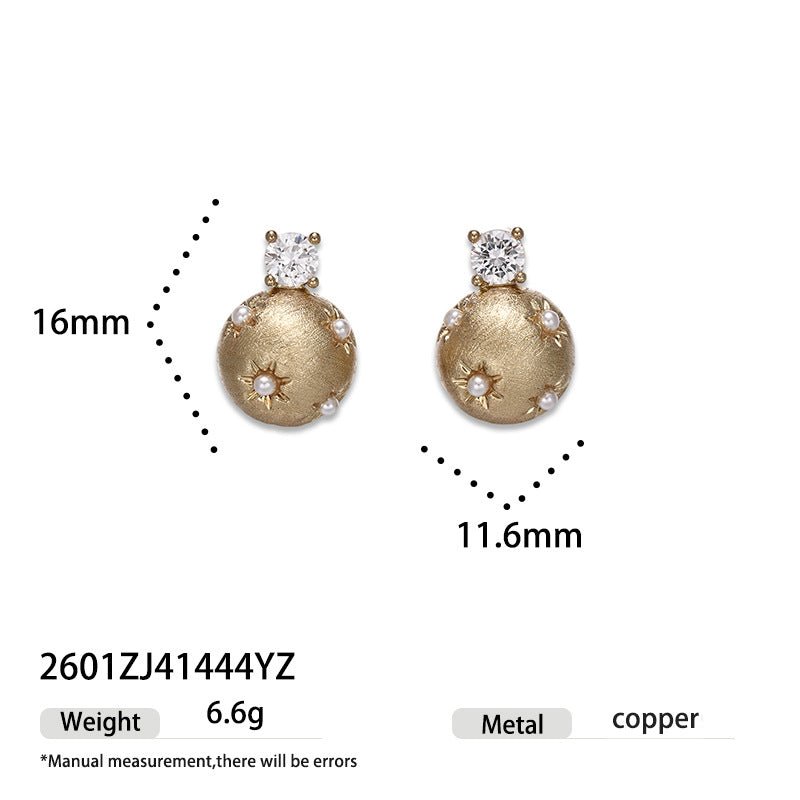 Elegant Brushed Heart Stud Earrings(MAC460) - Mariam's Collection