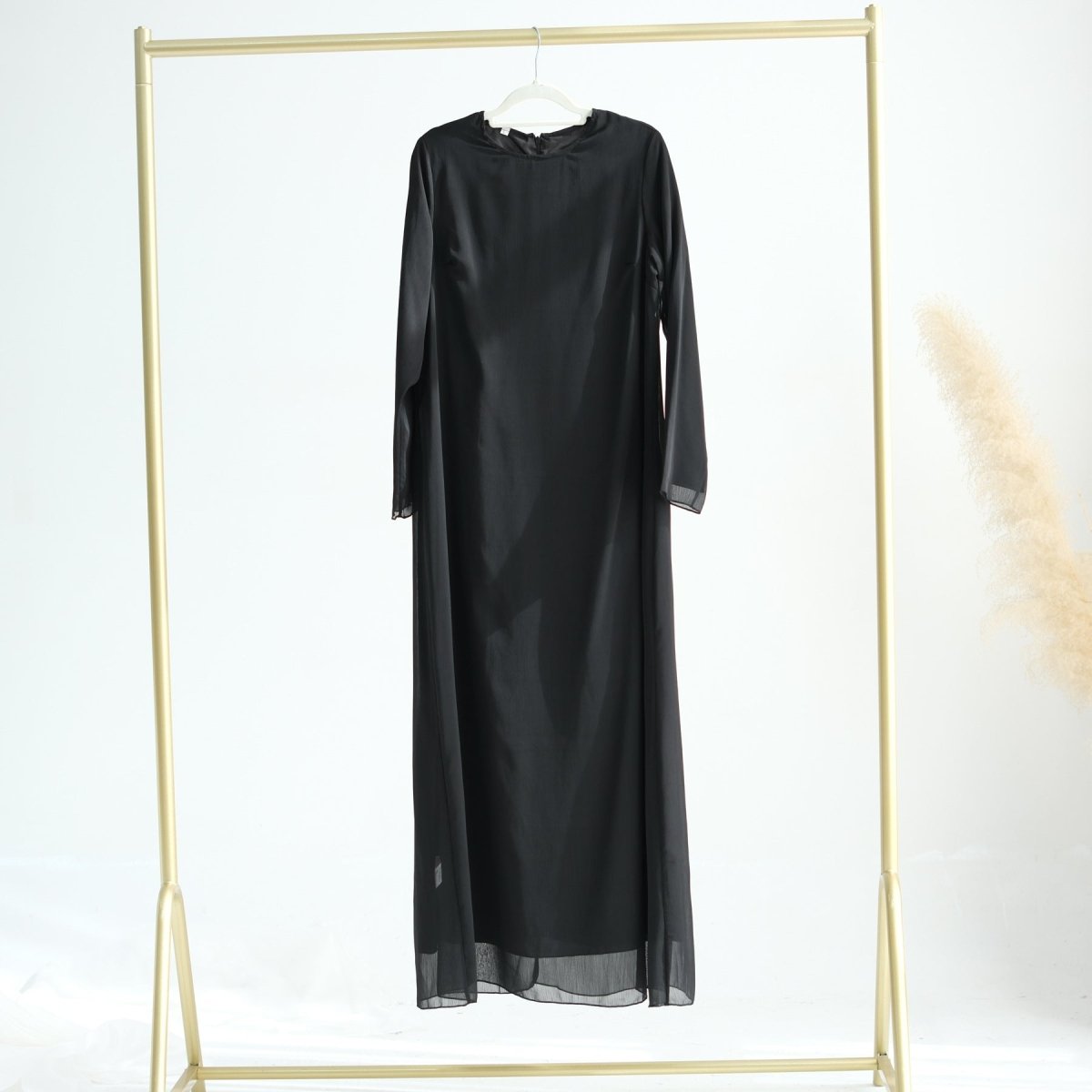 Elegant Chiffon Wrinkle Three - Piece Set Modest Muslim Abaya (MOA155) - Mariam's Collection