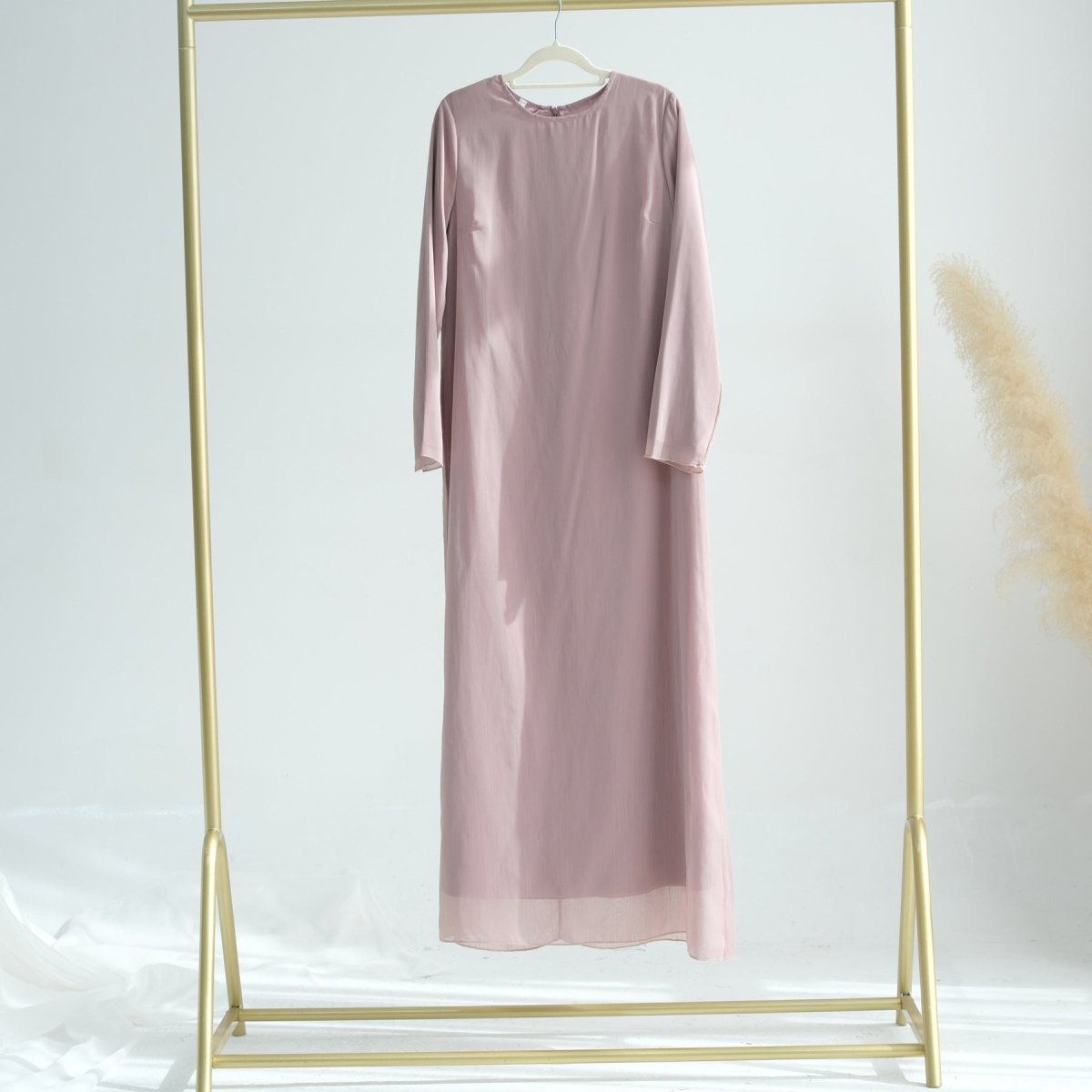 Elegant Chiffon Wrinkle Three - Piece Set Modest Muslim Abaya (MOA155) - Mariam's Collection