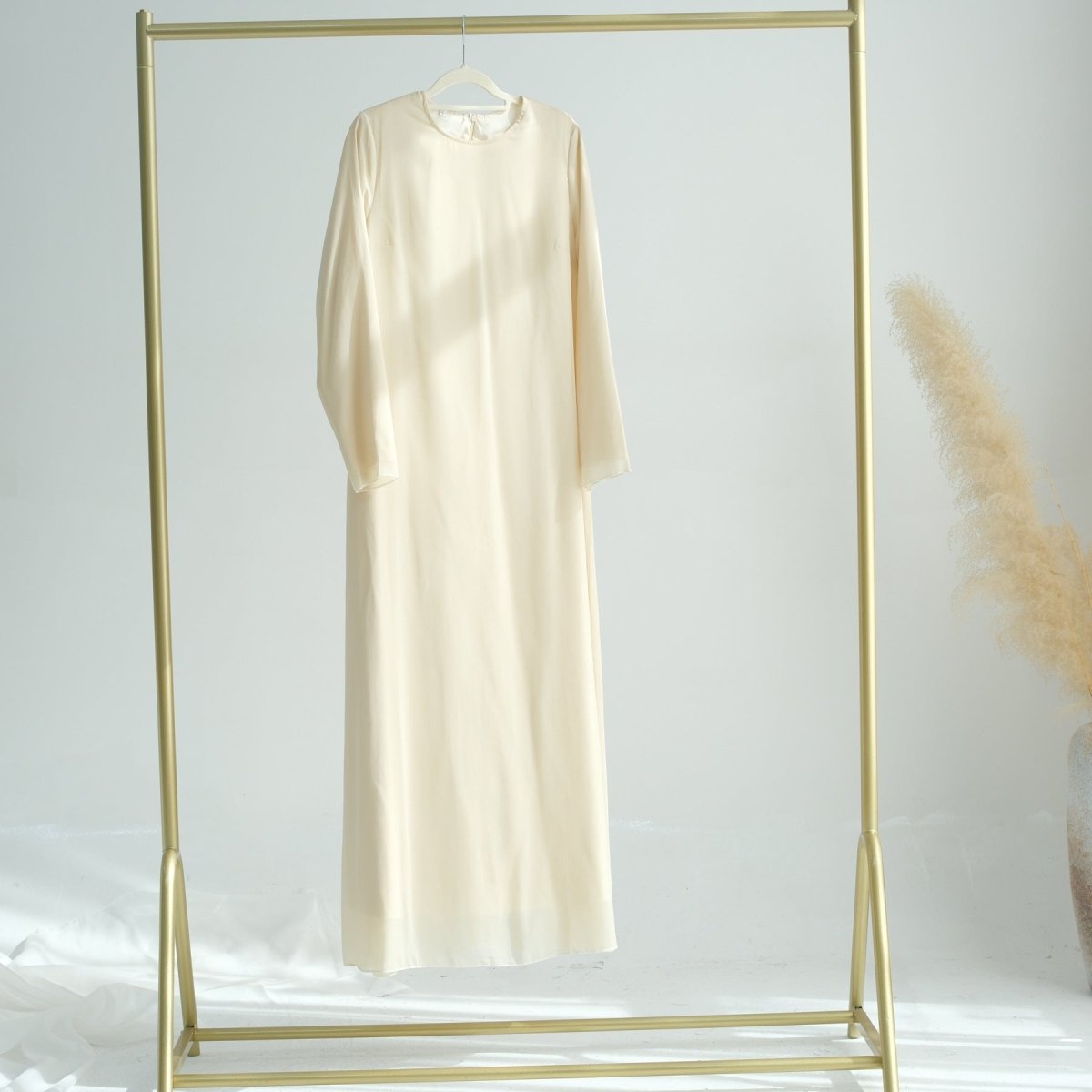 Elegant Chiffon Wrinkle Three - Piece Set Modest Muslim Abaya (MOA155) - Mariam's Collection