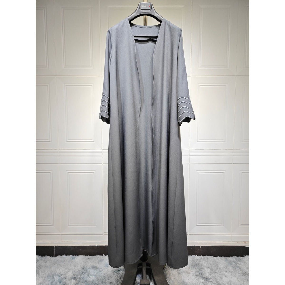 Elegant Embroidered Abaya with Matching Headscarves | Modern Modest Wear for Women(MOA216) - Mariam's Collection