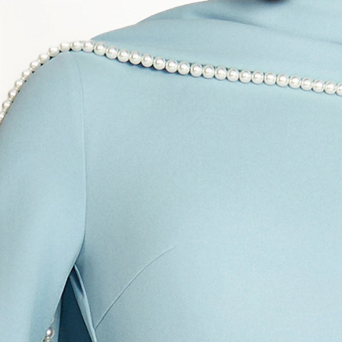 Elegant Pearl Embellished Cape Sleeve Evening Dress(MA337) - Mariam's Collection