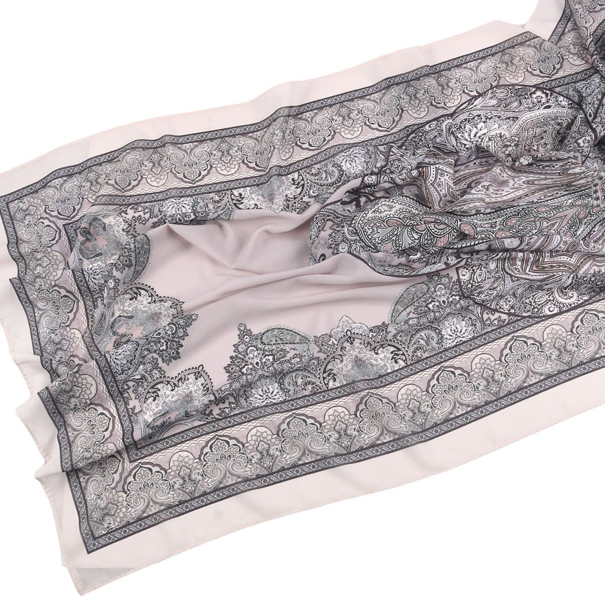 Elegant Printed Chiffon Hijab Scarf Bohemian Style Breathable Sun Protection Wrap (MH136) - Mariam's Collection
