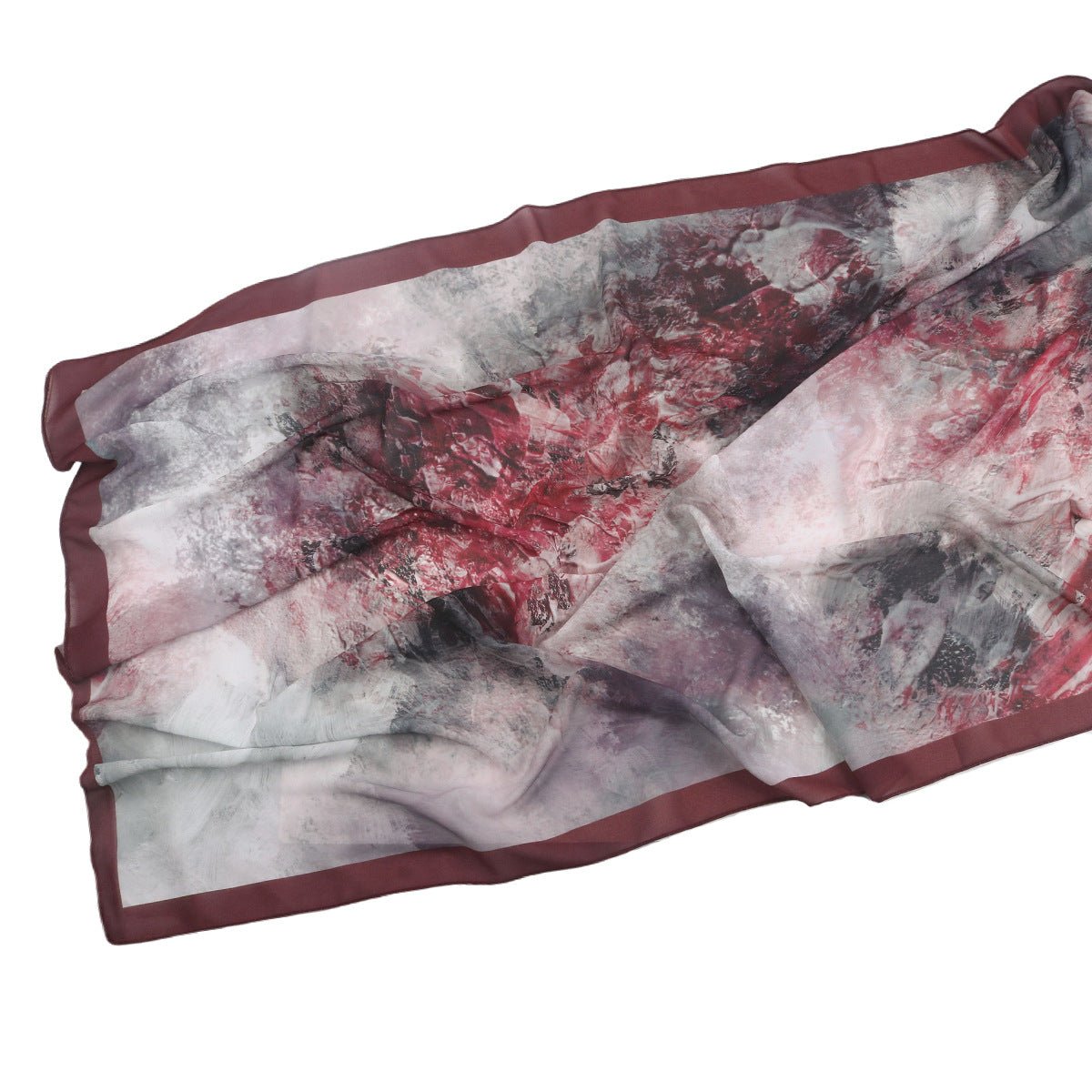 Elegant Printed Chiffon Hijab Scarf Bohemian Style Breathable Sun Protection Wrap (MH136) - Mariam's Collection