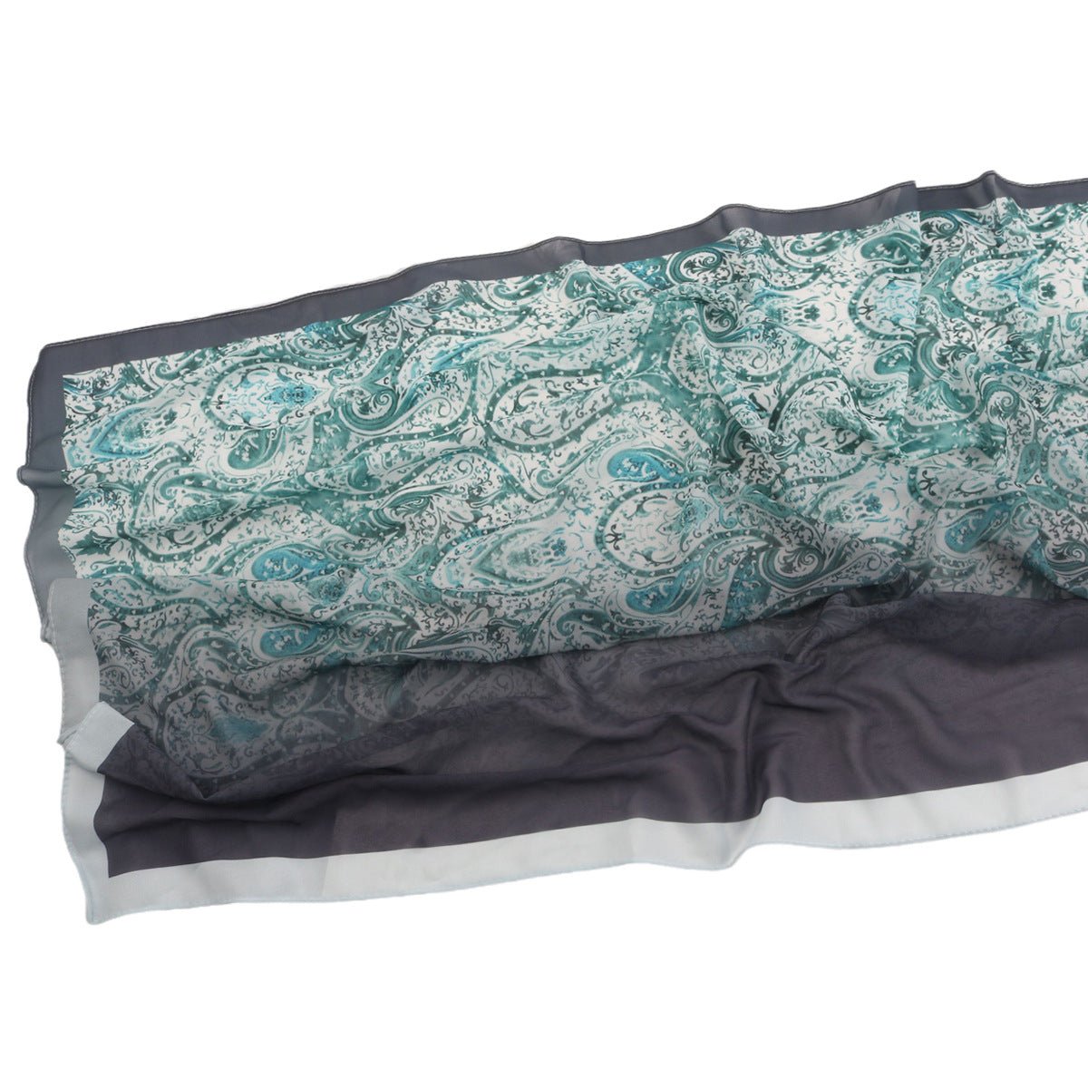 Elegant Printed Chiffon Hijab Scarf Bohemian Style Breathable Sun Protection Wrap (MH136) - Mariam's Collection