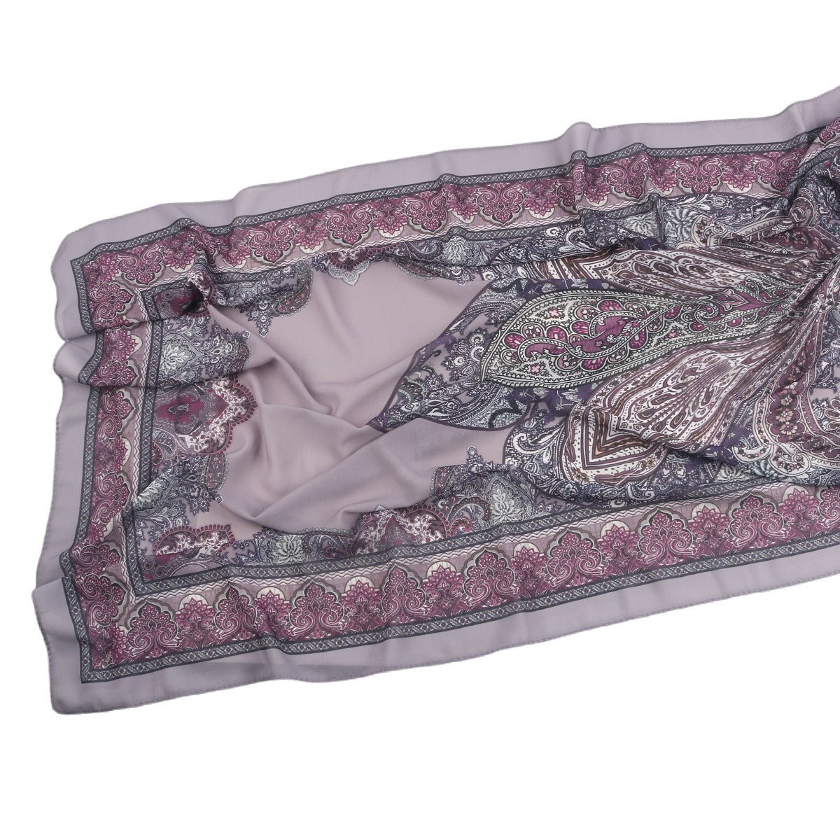 Elegant Printed Chiffon Hijab Scarf Bohemian Style Breathable Sun Protection Wrap (MH136) - Mariam's Collection