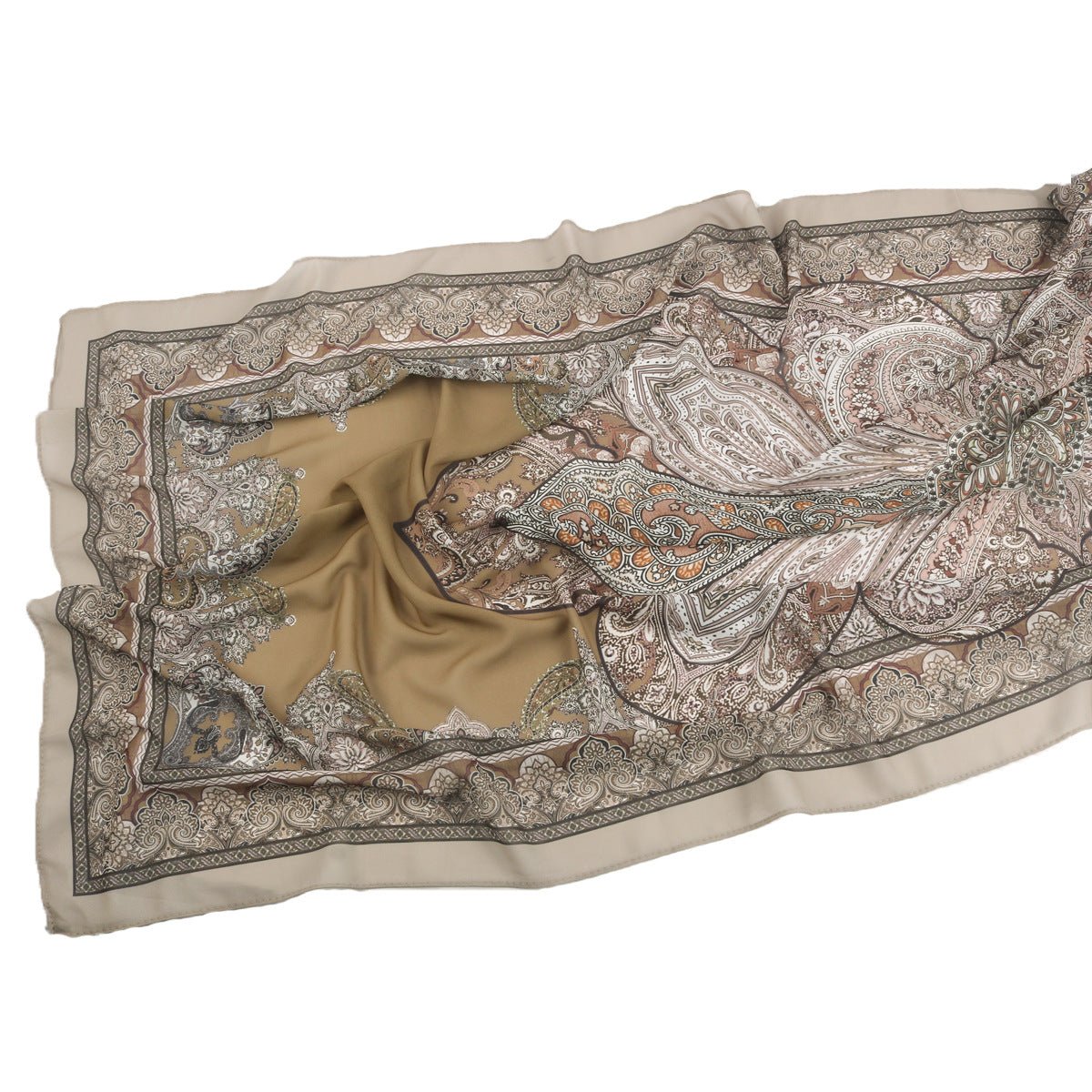 Elegant Printed Chiffon Hijab Scarf Bohemian Style Breathable Sun Protection Wrap (MH136) - Mariam's Collection