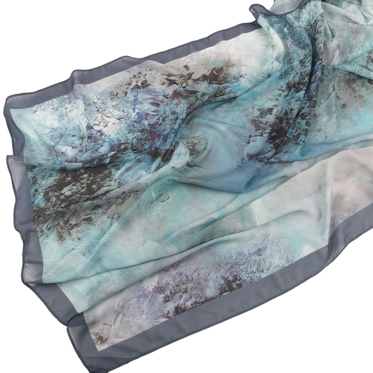 Elegant Printed Chiffon Hijab Scarf Bohemian Style Breathable Sun Protection Wrap (MH136) - Mariam's Collection