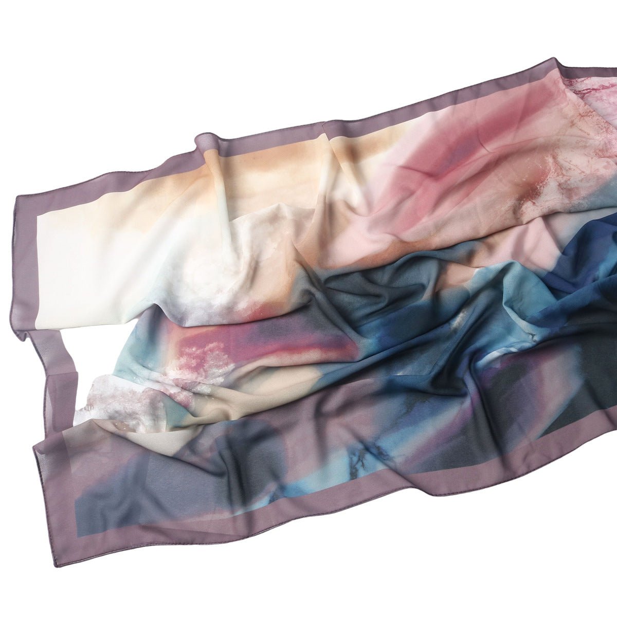 Elegant Printed Chiffon Hijab Scarf Bohemian Style Breathable Sun Protection Wrap (MH136) - Mariam's Collection