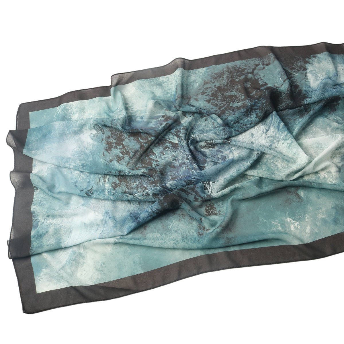 Elegant Printed Chiffon Hijab Scarf Bohemian Style Breathable Sun Protection Wrap (MH136) - Mariam's Collection