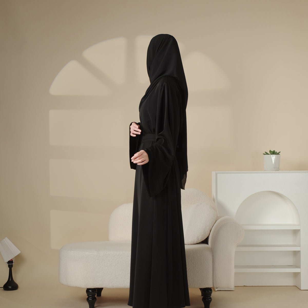 Elegant Solid Color Abaya For Muslimahs (MA036) - Mariam's Collection