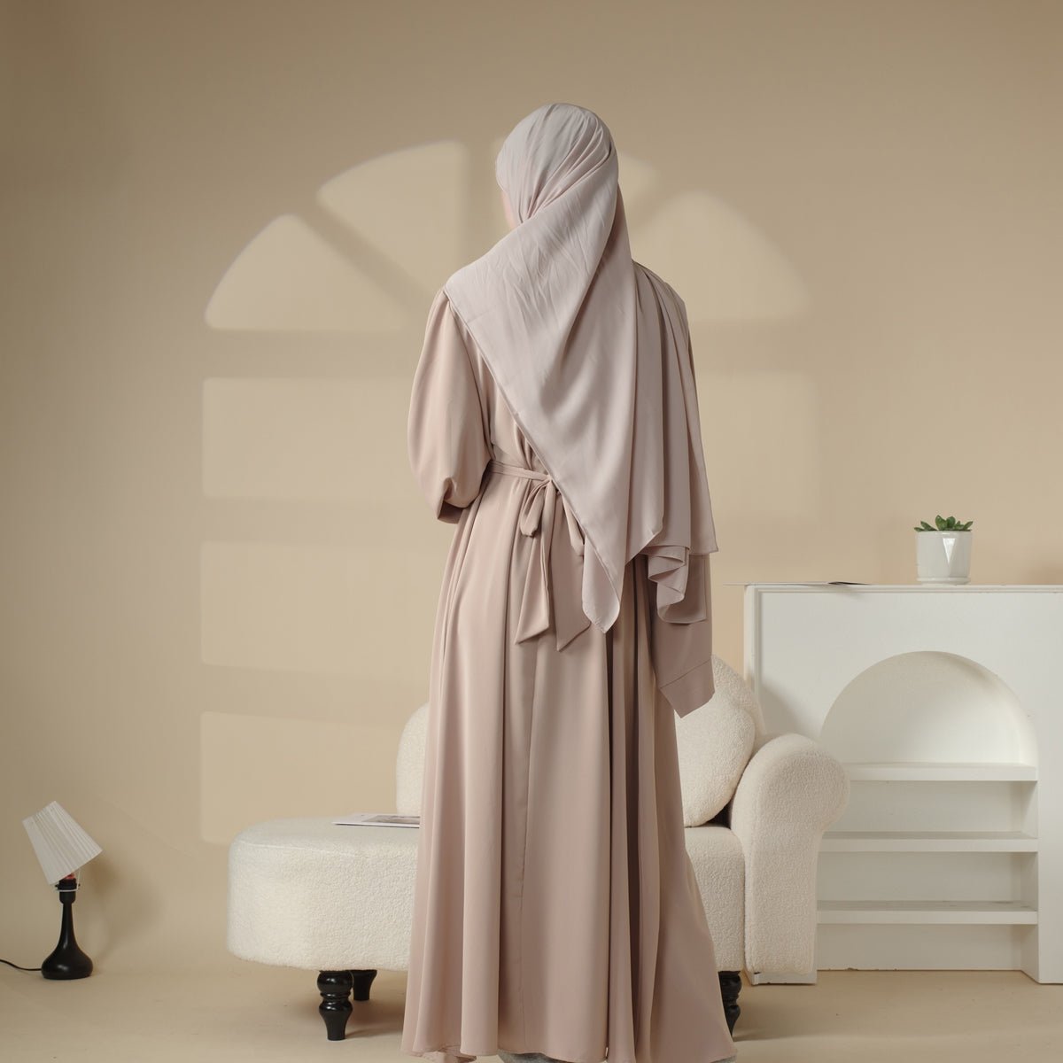 Elegant Solid Color Abaya For Muslimahs (MA036) - Mariam's Collection