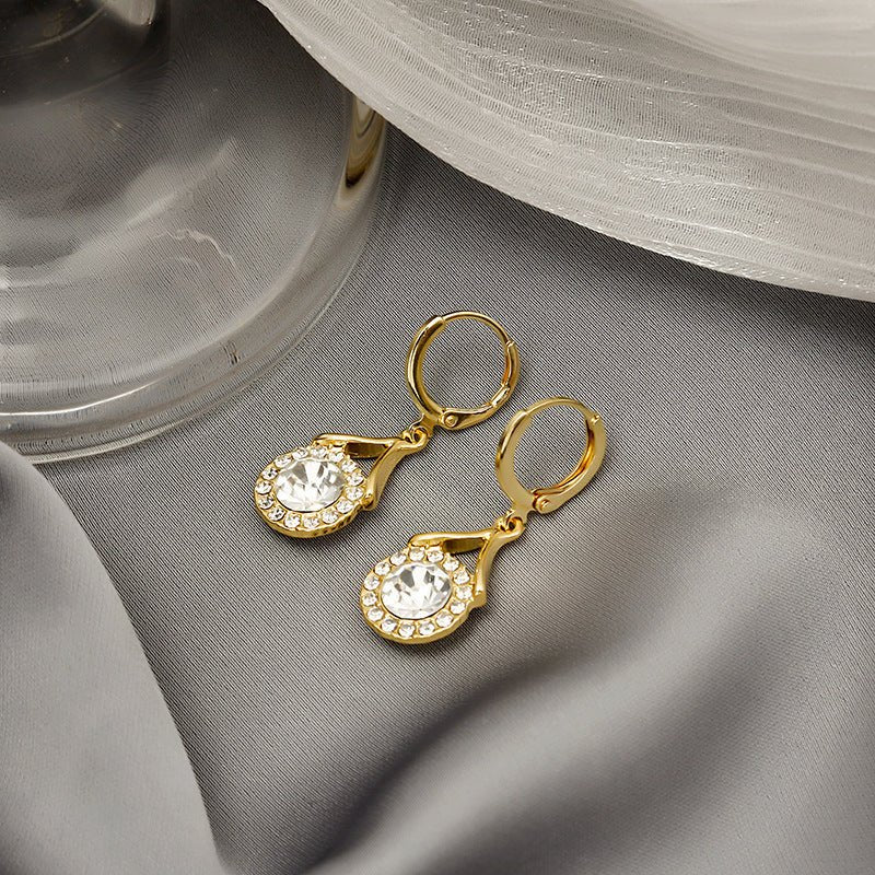 Elegant Sparkling Dangle Rhinestone Earrings (MAC324) - Mariam's Collection
