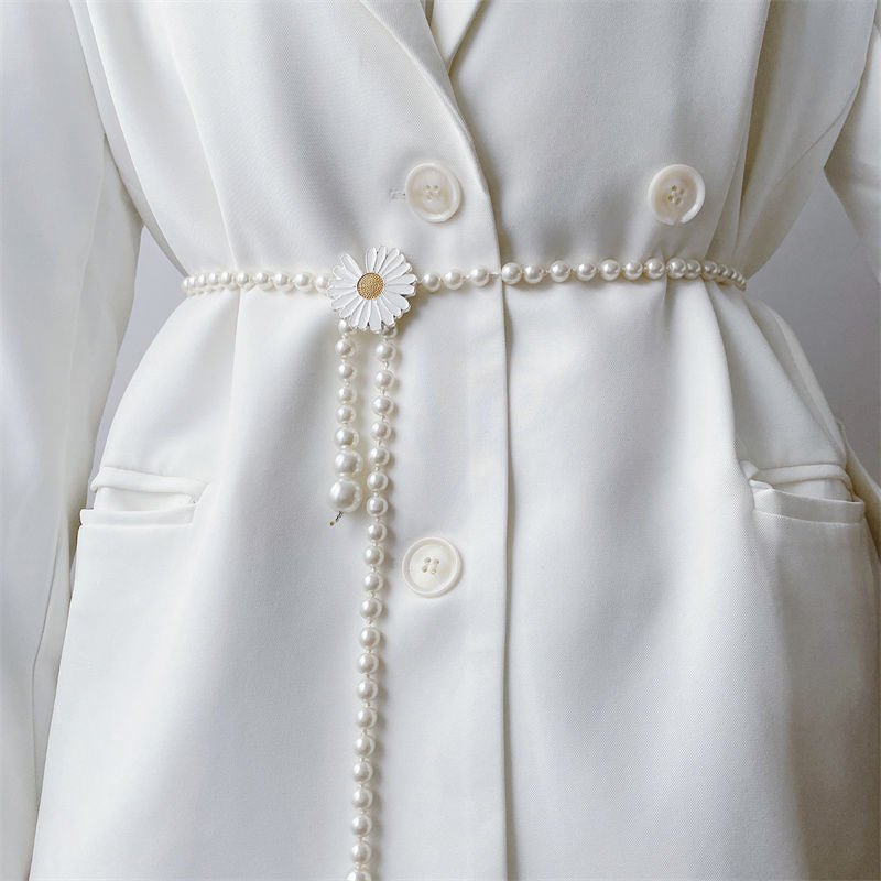 Elegant Versatile Pearl Cascade Waist Belt (MAC349) - Mariam's Collection