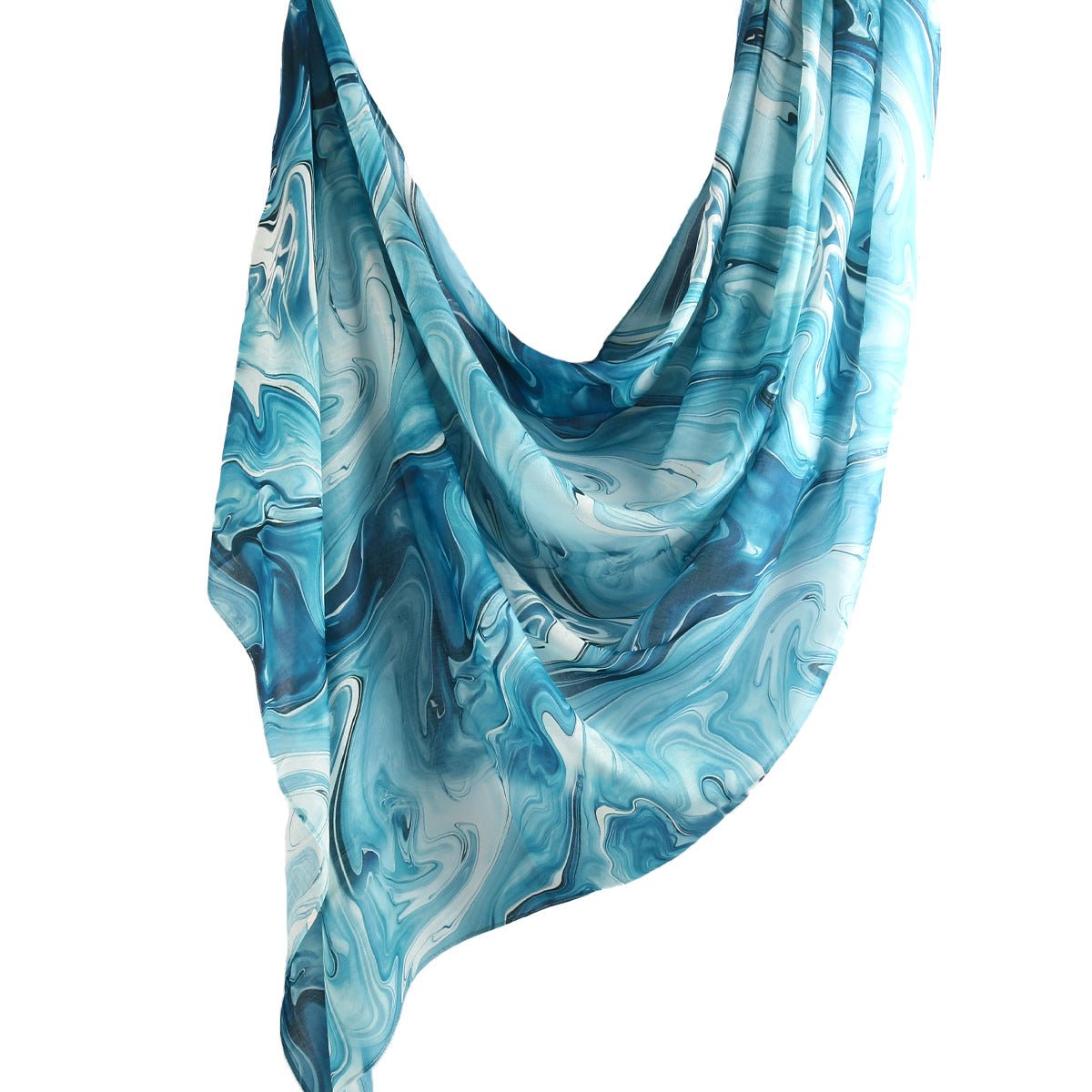 Elegant Watercolor Marble Print Headscarf Hijab (MH178) - Mariam's Collection