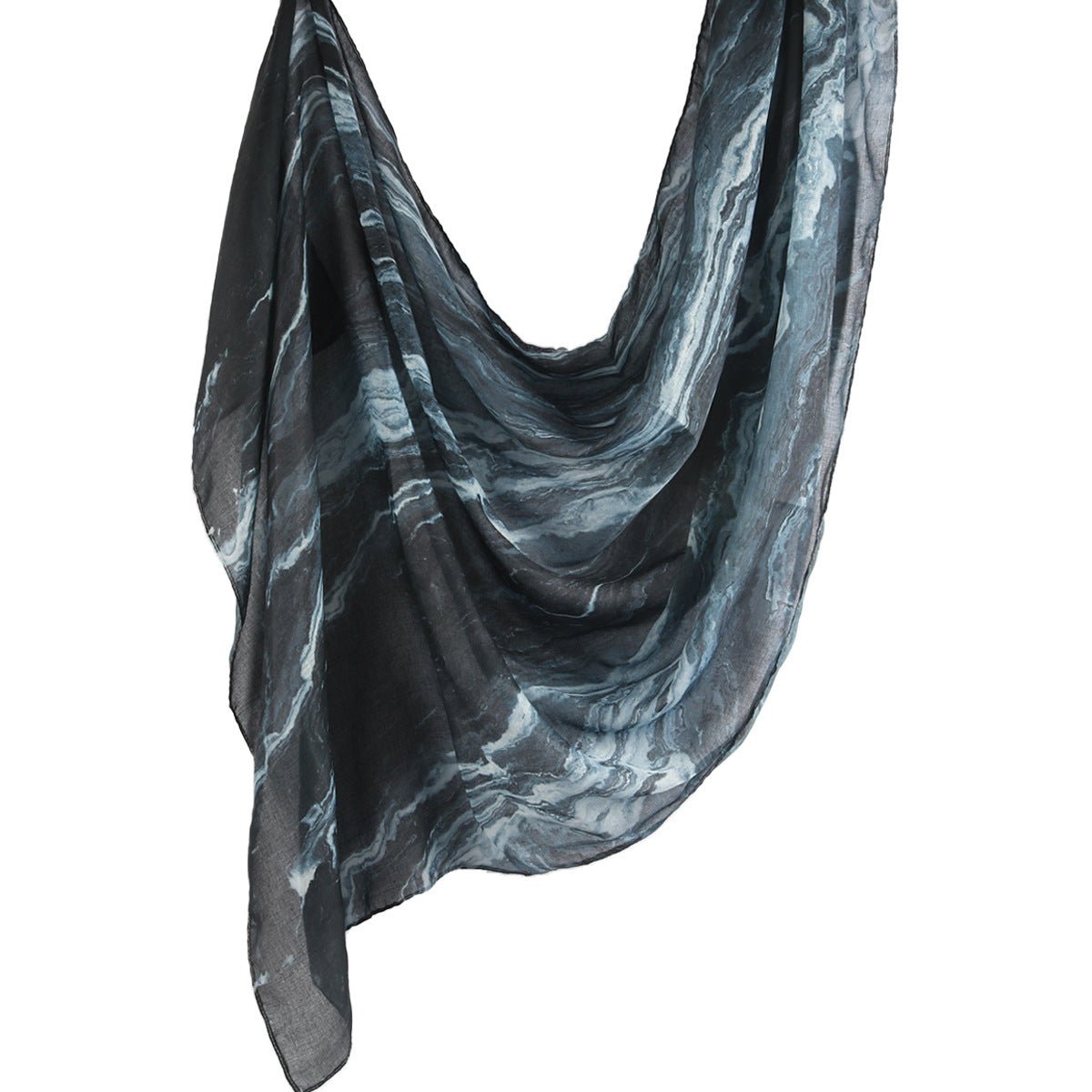 Elegant Watercolor Marble Print Headscarf Hijab (MH178) - Mariam's Collection