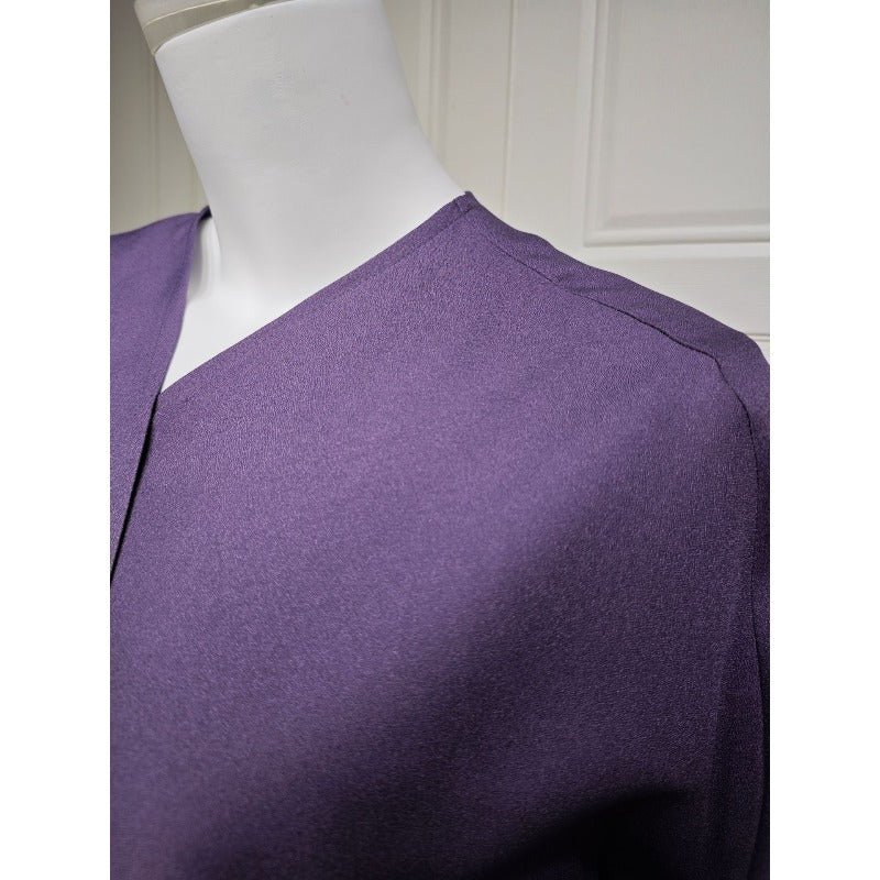 Embroidered Batwing Sleeve Abaya Set | Linen Blend Open Cardigan with Matching Hijab 2 - Piece(MOA233) - Mariam's Collection